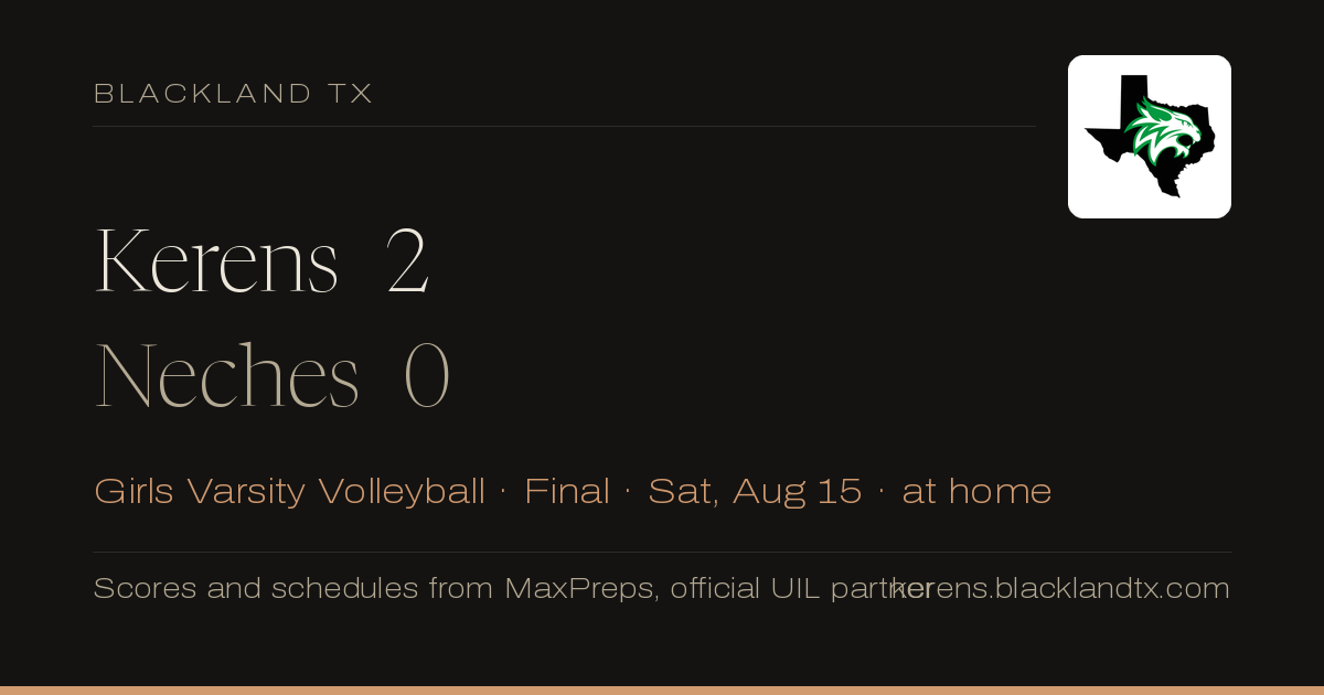 Kerens 2, Neches 0
