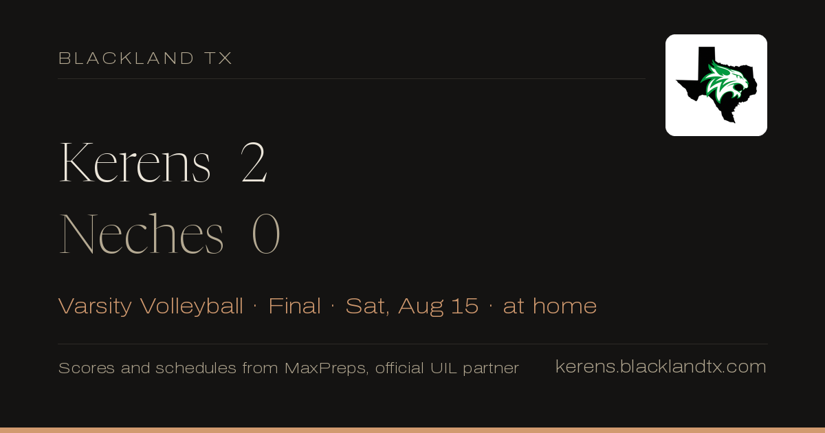 Kerens 2, Neches 0