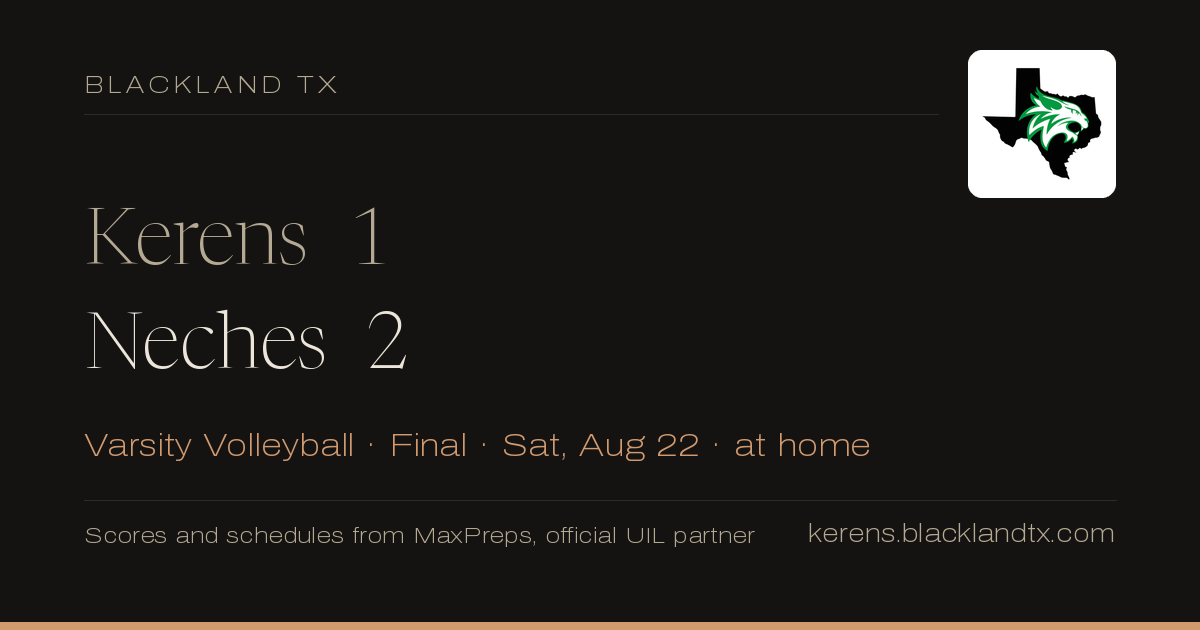 Kerens 1, Neches 2