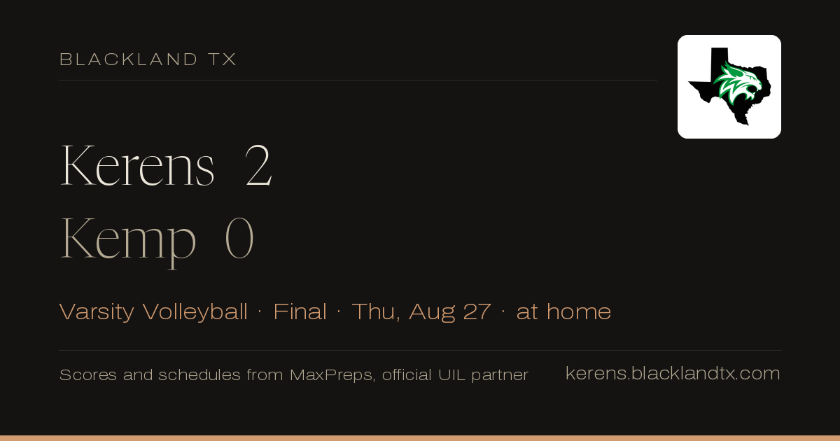 Kerens 2, Kemp 0