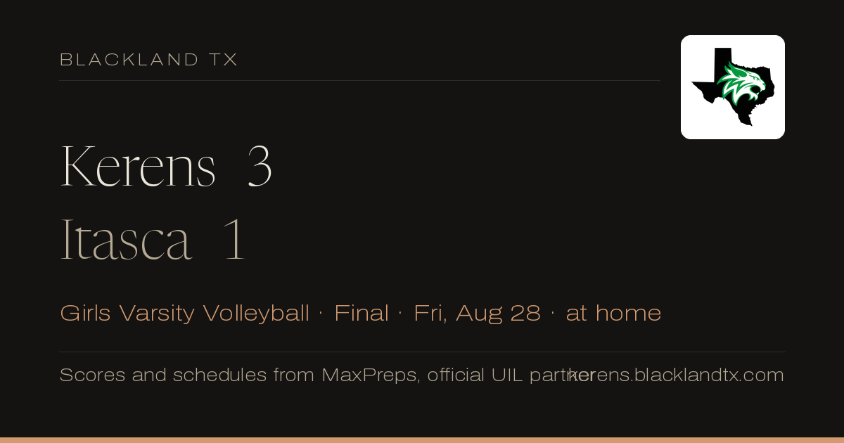 Kerens 3, Itasca 1