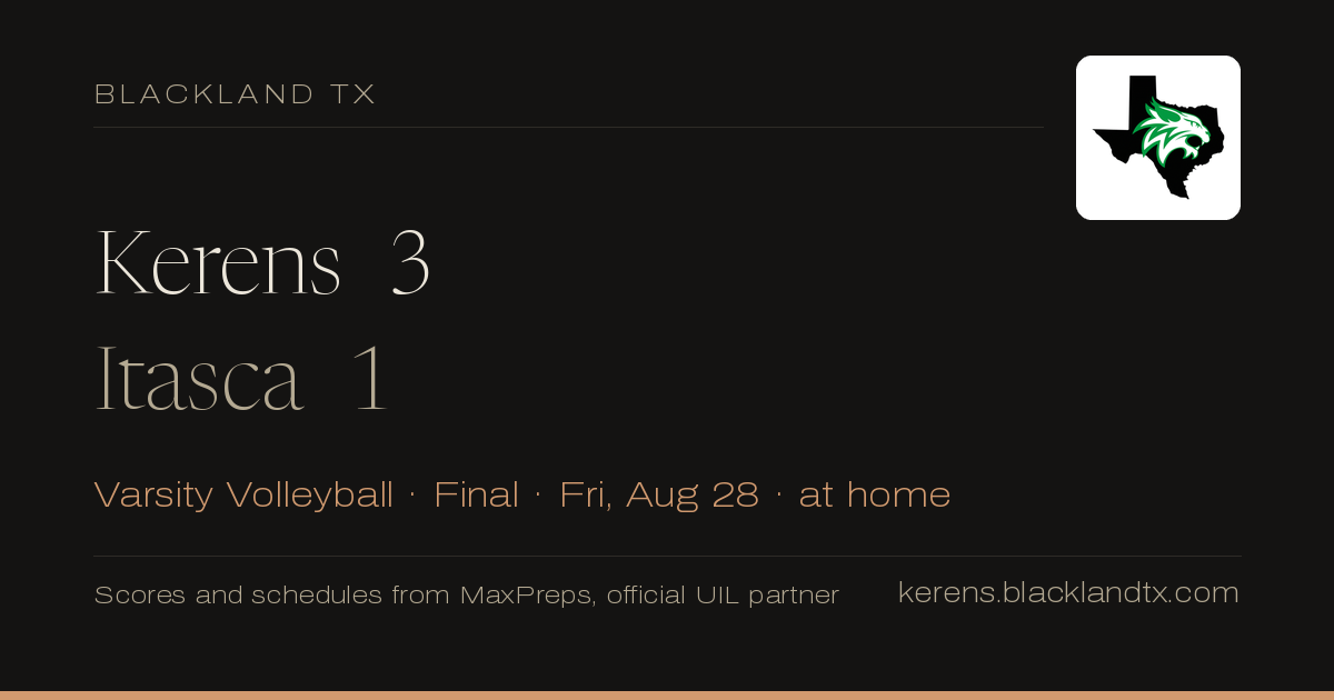 Kerens 3, Itasca 1