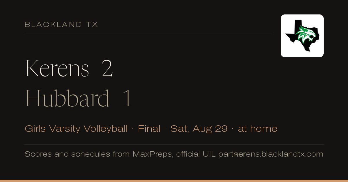 Kerens 2, Hubbard 1