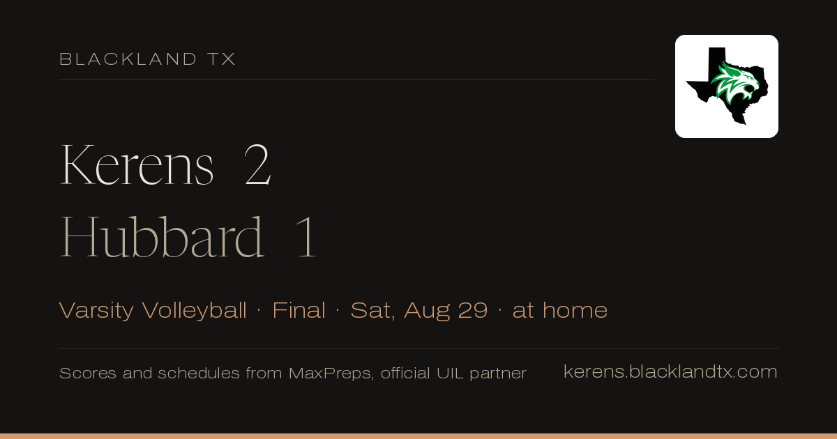 Kerens 2, Hubbard 1